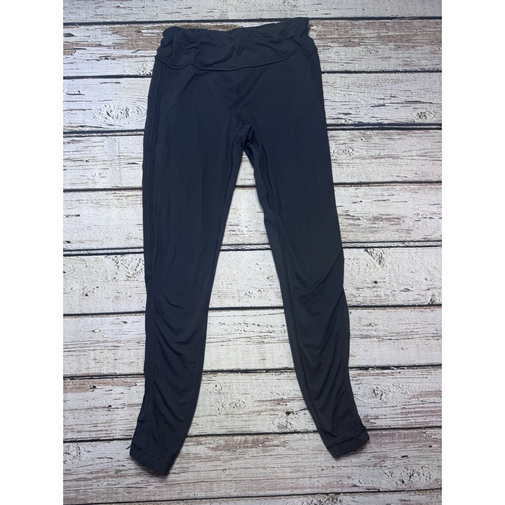 Lululemon‎ 7/8 Pant 25" Black Leggings Size 4 Zip Pocket